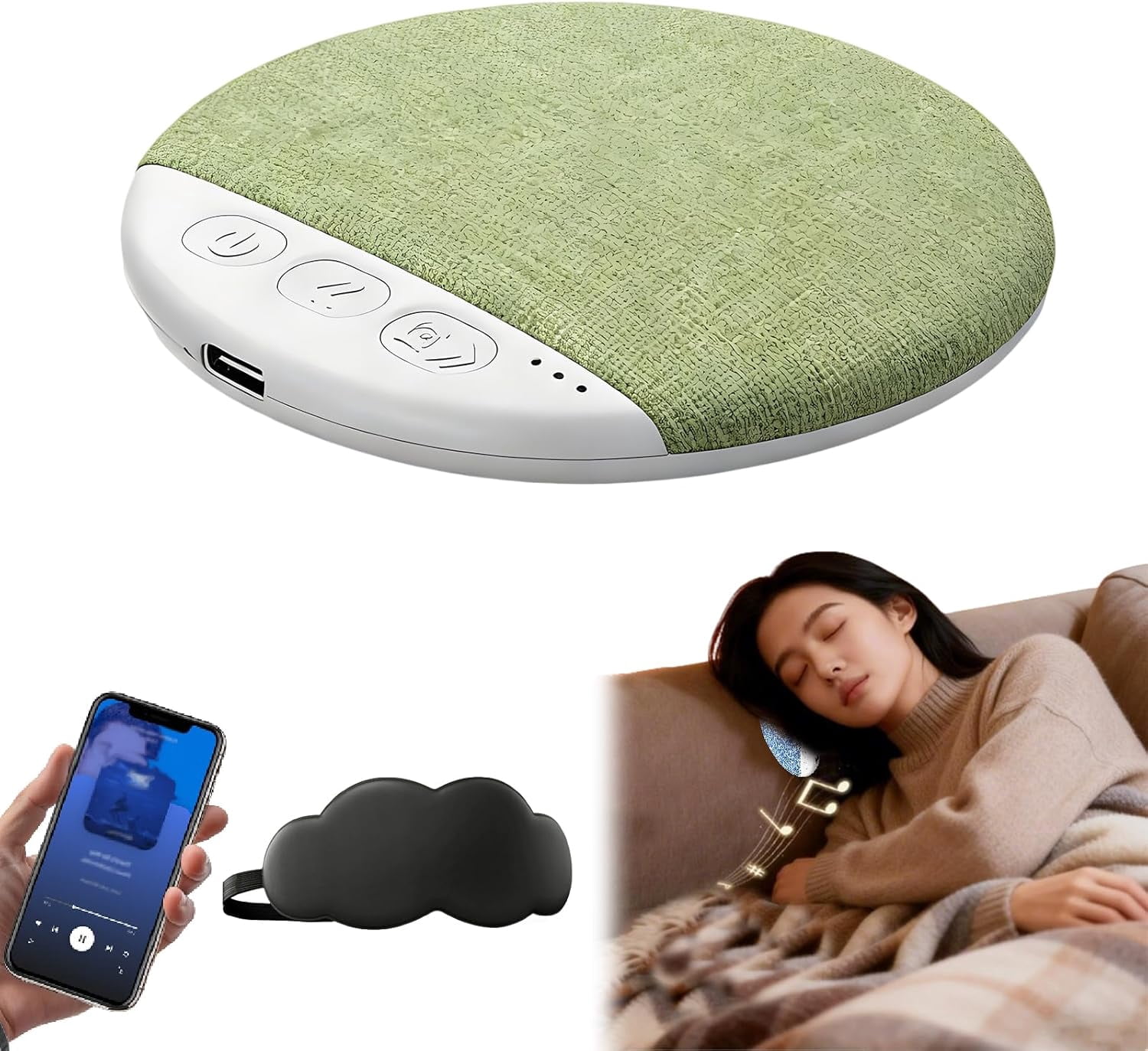 Epfweits Pillow Speaker for Sleeping, Mini altoparlante Bluetooth Under Pillow with Built-in White Noise Sound Machine for Sleeping, Headphone-Free Sleep Speaker for Side Sleeper Blue Epfweits Pillow Speaker for Sleeping, Mini altoparlante Bluetooth Under Pillow with Built-in White Noise Sound Machine for Sleeping, Headphone-Free Sleep Speaker for Side Sleeper Blue