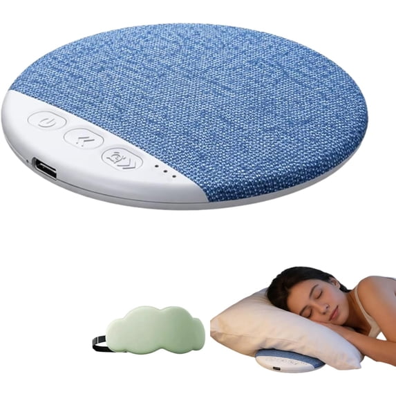 Bluetooth Pillow Speaker for Sleeping, Under Pillow Speaker, Sleep Headphones for Side Sleepers, Uitra-Thin HD Stereo with Bluetooth 5.4, White Noise Timer Wireless Headphones