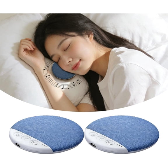 Bluetooth Pillow Speaker For Sleeping, Sleep Speaker With Bone Conduction Mode, Dual-Mode Bone Conduction & Speakers Audio | Thin 11mm Profile |Magnetic Base |Tf Card Playback |Built-In Hook(2 pcs)