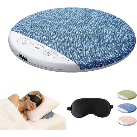 Bluetooth Pillow Speaker for Sleeping – Ultra-Thin Under Pillow Bone Conduction Speaker with Wireless Charging & White Noise Timer, Peaceful Sleep Audio Device