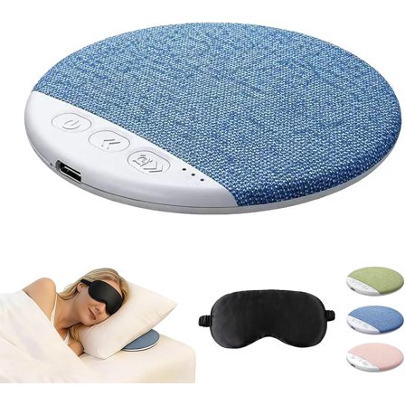 Bluetooth Pillow Speaker for Sleeping – Ultra-Thin Under Pillow Bone Conduction Speaker with Wireless Charging & White Noise Timer, Peaceful Sleep Audio Device