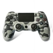 Bluetooth Playstation 4 Controller Remote, Wireless Controller for PS4, Rechargeable Gamepad Compatible with Playstation 4/Slim/Pro,with Double Shock/Audio/Six-Axis Motion Sensor, Camouflage Gray