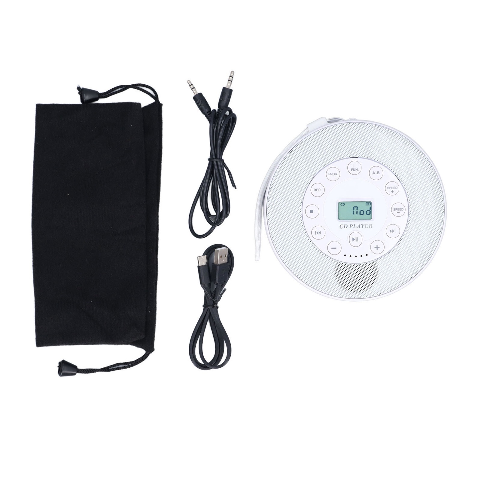 Bluetooth Portable CD Player Rechargeable CD Player Built in Speaker Microphone Memory Playing ABS