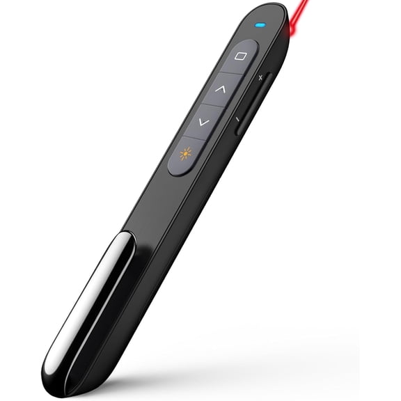Bluetooth Presentation Clicker for PowerPoint, Wireless Presenter, Presentation Remote with Pointer, Slide Clicker with 328ft Long Range for Teacher and Presenter, macOS Applicable