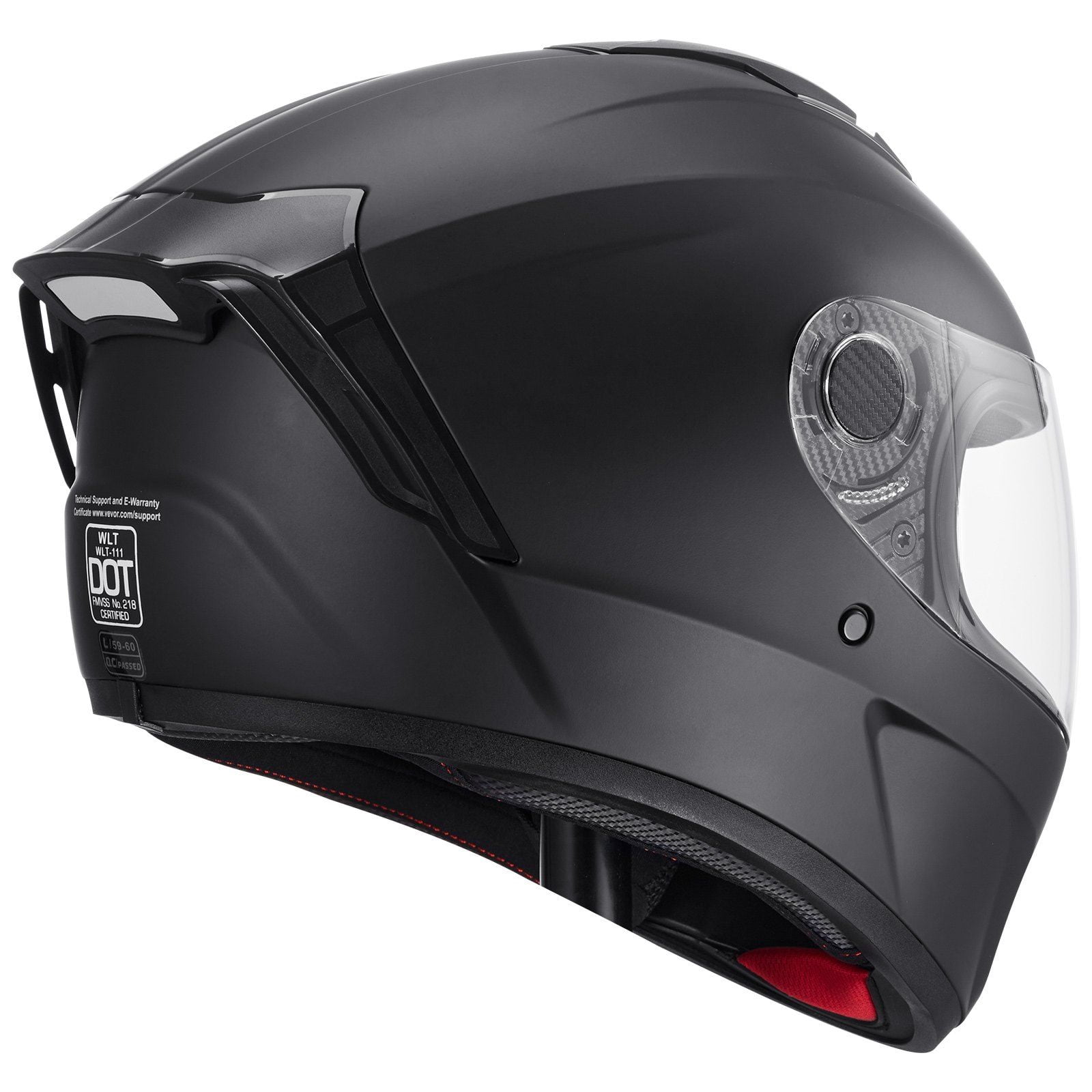 Bluetooth Ready Full Face Motorcycle Helmet - Dirt Bike Motocross Helmet with Ventilation & Sun Visor