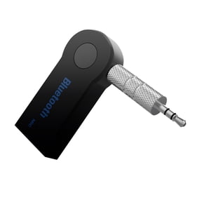 Bluetooth Receiver 5.0, Aux Bluetooth for Car, Home Stereo System, Wireless Bluetooth Receiver with 3.5 mm Aux, 12 Hours Playing Time, Hands-Free Calls and Slide Switch for Easy to Use, Black