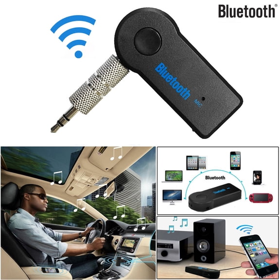 Bluetooth Receiver Wireless Audio Receiver, 3.5mm Jack AUX car Audio/Wired Headset/Home Stereo System Compatible, can be Connected to Smartphone/Tablet Bluetooth, Compatible Microphone
