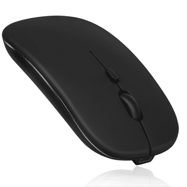 Bluetooth Rechargeable Mouse for Dell Latitude E7470 Laptop Bluetooth Wireless Mouse Designed for Laptop / PC / Mac / iPad pro / Computer / Tablet / Android Midnight Black