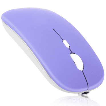 Bluetooth Rechargeable Mouse for HP ENVY x360 Laptop Bluetooth Wireless Mouse Designed for Laptop / PC / Mac / iPad pro / Computer / Tablet / Android Violet Purple