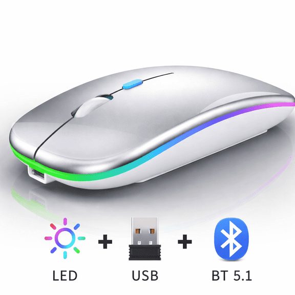 Bluetooth Rechargeable wireless Mouse for MacBook Pro MacBook Air Mac Laptop Chromebook Windows Notebook Macbook HP PC DELL