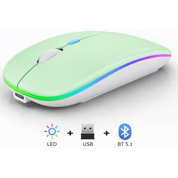 Bluetooth Rechargeable wireless Mouse for MacBook pro MacBook Air Mac Laptop Chromebook. Windows Notebook MacBook HP PC DELL