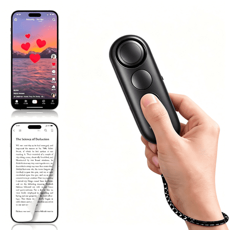 Bluetooth Remote Scroller for TikTok/YouTube Shorts Video, Universal Remote Page Turner for Kindle APP