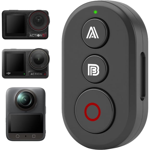 Bluetooth Remote Controller for Osmo 360/Action 6/5 Pro/4,Wireless Remote Controller with Wrist Strap,114FT Range Action Camera Accessories