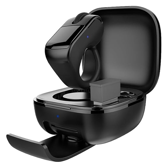 Bluetooth Scroller Mouse Remote Controls Scrolling Ring,Air Finger Ring Mouse with a Touchpad,Remote Control for Kindle App/Camera/Video Recording,Bluetooth Scroller for iPhone/Android(Black)