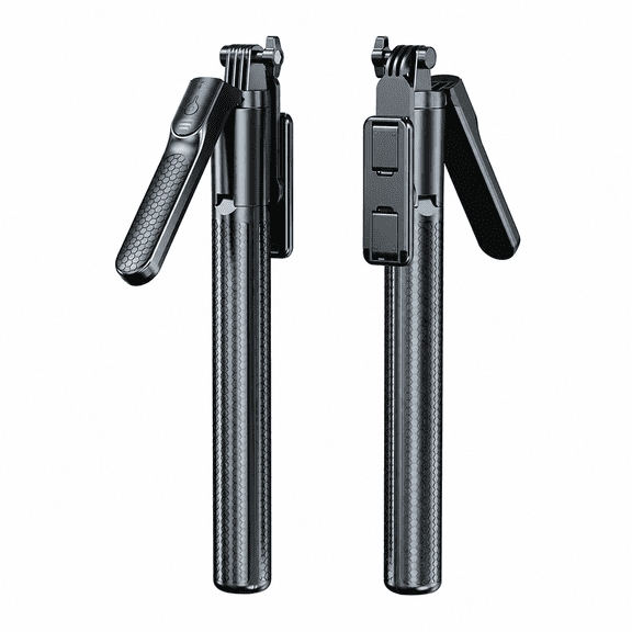 Bluetooth Selfie Stick Tripod, Extendable Stainless Steel Phone Stand with Anti-Shake Handle, Portable All-in-One Handheld Stabilizer, 30cm Compact Foldable Mount for Vlogging,Travel,and Group Photos