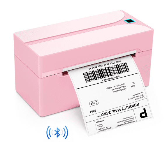 Bluetooth Shipping Label Printer, HKHKPI 4x6 Thermal Label Printer Fast Speed for Small Business, Compatible with iPhone, Android, Windows & Mac, Works with USPS Etsy Shopify