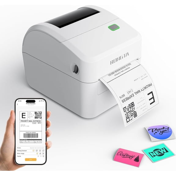 Bluetooth Shipping Label Printer RP415, Wireless 4x6 Thermal Label Printer for Shipping Packages, Small Business, Home, Office, Compatible with Amazon, Etsy, USPS, Shopify