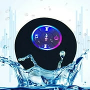 Bluetooth Shower Speaker With Color Light Handsfree Speakerphone With Built-in Mic Dedicated Suction Cup For Showers Bluetooth 5.0 IPX4 Waterproof, Gift, on Clearance Black