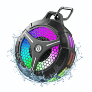 Ortiza Bluetooth Shower Speaker, Portable Bluetooth 5.3 Speaker, IPX7 Waterproof, RGB Ambient Lighting, with Strong Suction Cup, Mini Stereo Sound, Ideal for Bathroom, Party, Travel, Beach
