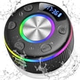 thumbnail image 1 of 2026 Bluetooth Shower Speaker, IPX7 Waterproof Wireless Speaker with Suction Cup, Time & Battery Display, Hands-Free Calls, 8–15H Playtime, 360° Sound Portable Mini Speaker for Bathroom and Travel, 1 of 7