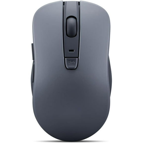Bluetooth Silent Mouse (WL300) - 5 Button Computer Mouse with Silent Left & Right Click Sculpted Grip, Microsoft Swift Pair, Up to 1600 DPI (Grey)