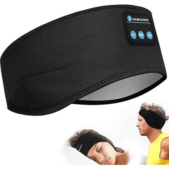 SAMADEX Bluetooth Sleep Headband Headphones with Noise Reduction, Wireless Music Sleep Mask for Side Sleepers, Workout & Travel