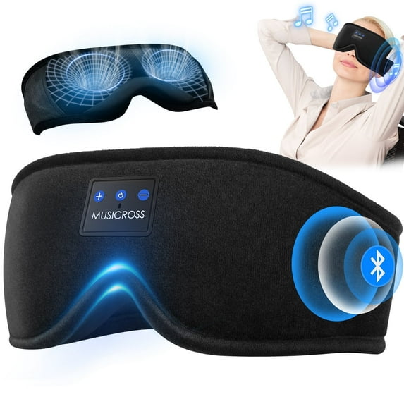 Bluetooth Sleep Mask, Sleep Headphones with Bluetooth Headphones for Side Sleepers Travel Yoga Gift