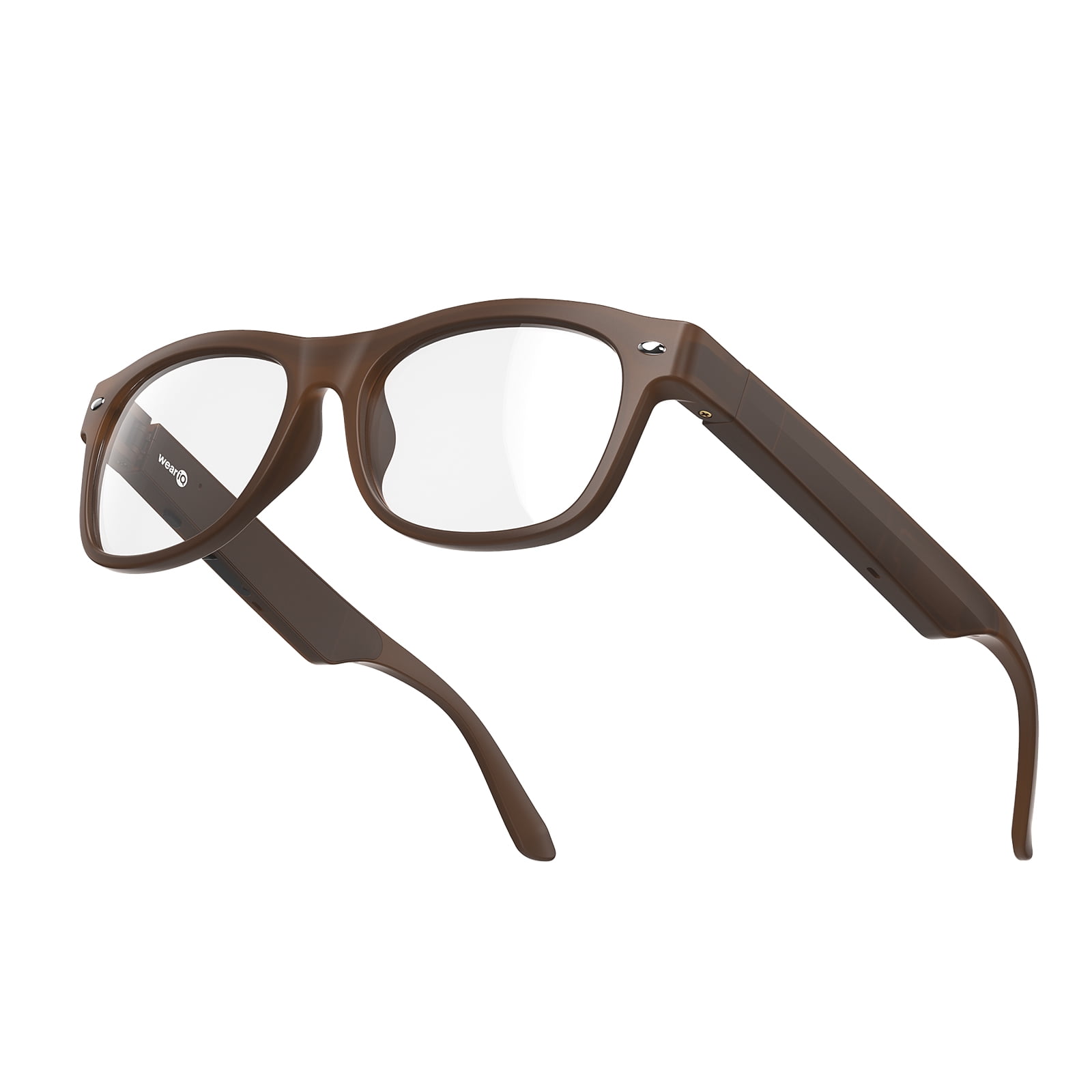 WeariQ Blue Light Blocking Bluetooth Smart Glasses – Brown Bluetooth Glasses with UV Protection, Hands-Free Calls & Music