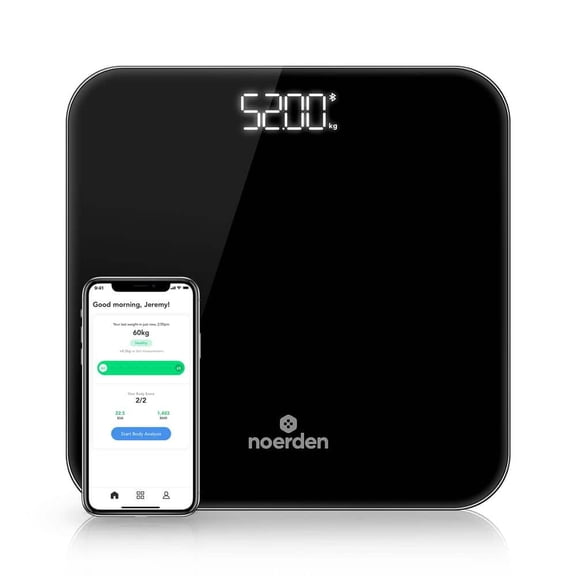 Bluetooth Smart Body Scale with 13-Metrics in Black