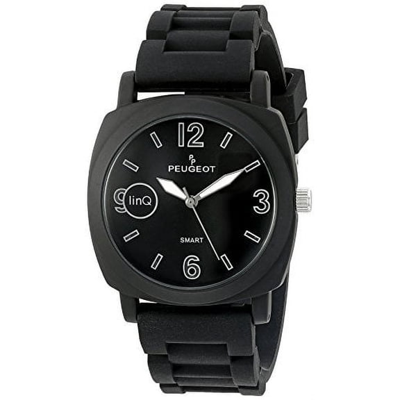 Bluetooth Smart Connected' Quartz Metal and Rubber Dress Watch, Color:Black (Model: LQ1001BK)