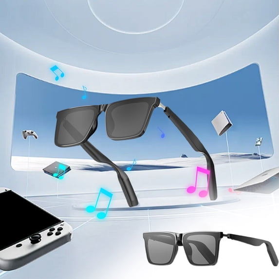 Bluetooth Smart Glasses With Audio And Call Function, Wireless Music Eyewear With Voice Navigation UV Protection And Hands Free Listening For Driving Fishing Outdoor Activities