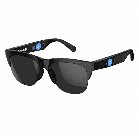 Bluetooth Smart Glasses with Open-Ear Audio, Polarized Lenses, Hands-Free Calls, Wireless Music and Voice Assistant
