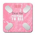 thumbnail image 1 of Bluetooth Smart Scale - Digital Bathroom Scale with BMI & Body Fat Monitor, Health Analyzer, 400 lbs Capacity, Smartphone App Compatible (Dear Fat Prepare to Die), 1 of 5