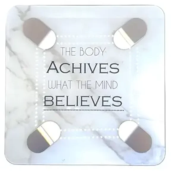 Bluetooth Smart Scale - Digital Bathroom Scale with BMI & Body Fat Monitor, Health Analyzer, 400 lbs Capacity, Smartphone App Compatible (The Body Achieves What The Mind Believes)