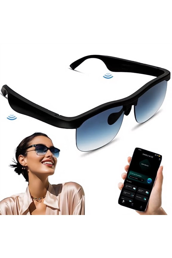 Bluetooth Smart Cycling Sunglasses with Polarized Lens, 1 Count