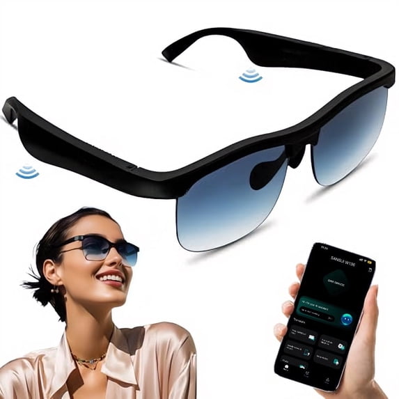 OUMASK Bluetooth Smart Cycling Sunglasses with Polarized Lens, 1 Count