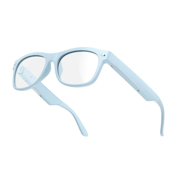 WeariQ Blue Light Blocking Bluetooth Smart Glasses – Dusty Blue Bluetooth Glasses with UV Protection, Hands-Free Calls & Music