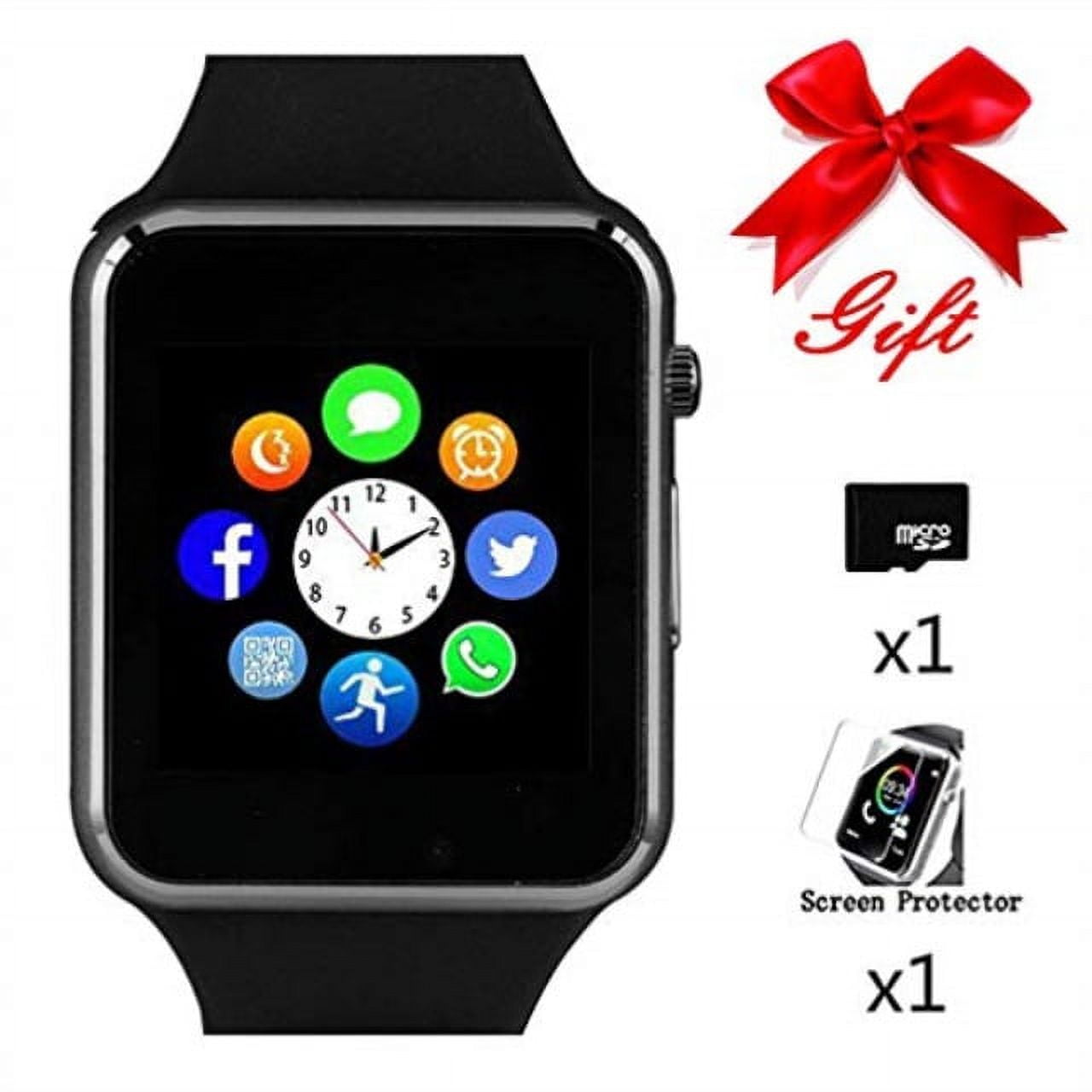 Bluetooth Smartwatch Smart Watch Unlocked Watch Phone can Call and Text with TouchScreen Camera Notification Sync for Android and IOS Phone