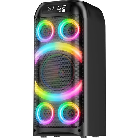 Bluetooth Speaker, 160W Peak Powerful Loud Stereo Sound Deep Bass Wireless Boombox Portable Large Party Speakers with Subwoofer TWS Pairing Dynamic LED Light for Outdoor Camping Backyard Events
