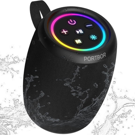 Bluetooth Speaker, 2026 New Portable Wireless Speaker, Powerful Stereo Sound, Stocking Stuffers, IPX5 Waterproof, Up to 20H Playtime, BT5.3, TWS Pairing, White Elephant Gifts, for Outdoor/Home/Party