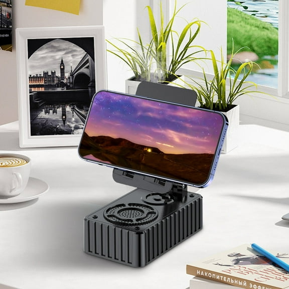 Bluetooth Speaker under $5! CQCYD Magnetic Foldable Phone Stand Holder, Bluetooth Speaker with Power Bank Charger, Portable Audio Speaker Device, Gift Worthy Tech Gadgets Electronics