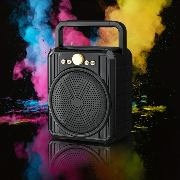 Bluetooth Speaker under $5! Kadlawus Dance Wireless Bluetooth Speaker, Portable Handheld Speaker with Colorful Lights, Bluetooth 5.0 Speaker Support TF Card AUX, High Volume Speaker for Outdoor Party