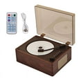 thumbnail image 1 of Bluetooth Speaker CD Player Compatible with Bluetooth 5.1 Album Player Tray-Loaded CD Player Walnut, 1 of 7