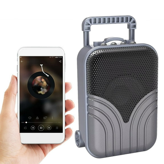 Bluetooth Speaker Creatives Gift Mini Yannianjz Bluetooth Speaker Creative Gift, Mini Suitcase Style Portable Audio, Insert Card Radio Vintage Computer Speaker, FM Radio, TF Card Play, AUX Input