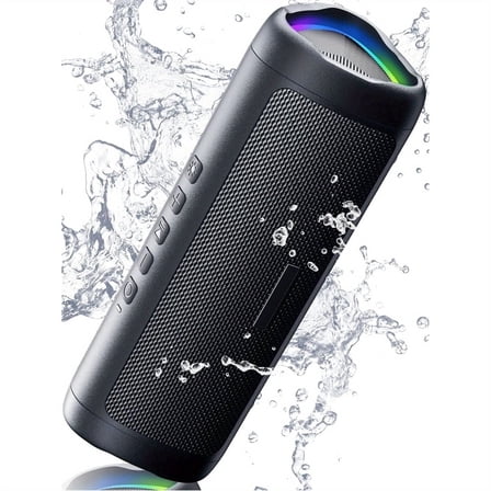 cooboom Bluetooth Speaker, HD Sound, Portable Wireless for Outdoor, IPX5 Waterproof, 20H Playtime, TWS Pairing.
