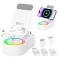 thumbnail image 1 of GMOX 5-in-1 Multifunctional Bluetooth Speaker with Phone Holder, 4000mAh Charging, Colorful Light, White, 1 of 7