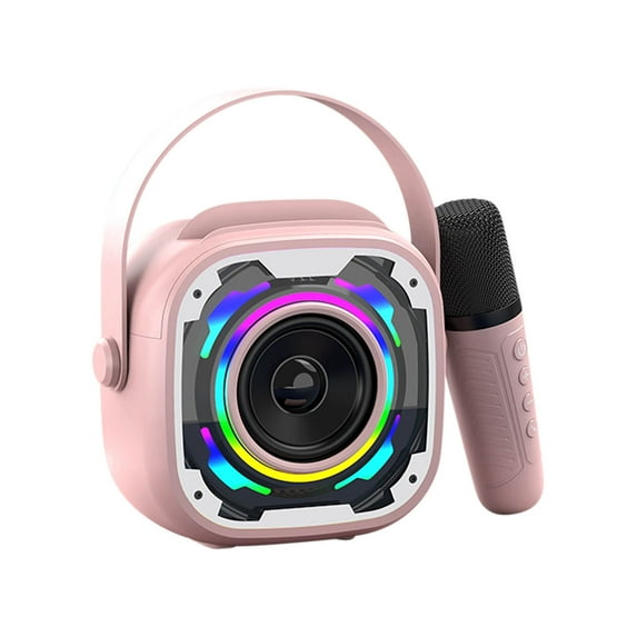 Bluetooth Speaker Karaoke Machine for Tees Adults Mini Karaoke Machine with 1 Wireless Microphones,Portable Bluetooth Speaker with Voice Changing Effects & LED Lights,Best Gifts for Youth