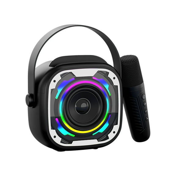 Bluetooth Speaker Karaoke Machine for Tees Adults Mini Karaoke Machine with 1 Wireless Microphones,Portable Bluetooth Speaker with Voice Changing Effects & LED Lights,Best Gifts for Youth