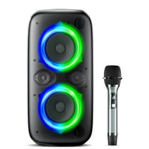 Bluetooth Speaker, Ortizan P6 Party Speaker with Wireless Microphone, 80W Super Punchy Bass, Loud Sound Wireless Speakers with Lights