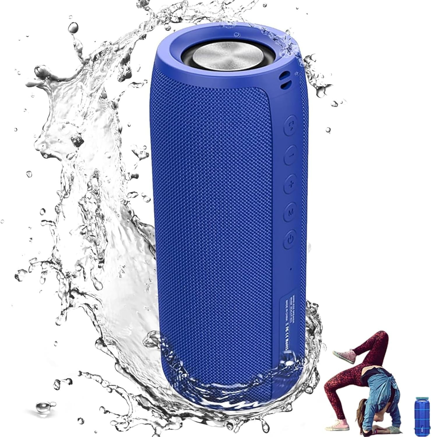 Bluetooth Speaker,Portable Speaker,IPX5 Waterproof,24H Playtime,Wireless Outdoor Speakers Bluetooth Wireless,Dual Pairing,Loud Booming Bass for Office,Home,Outdoor,Ideal Gifts